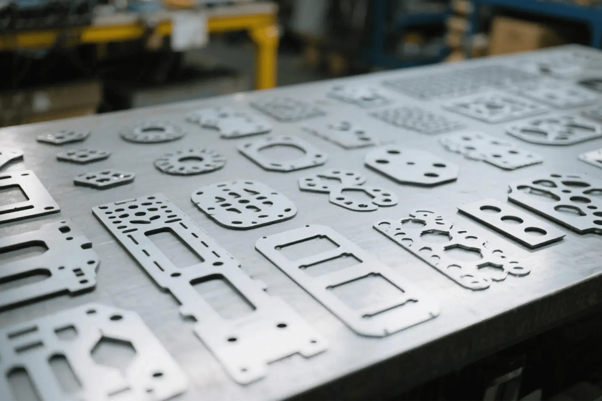 Laser-cut cabinet doors drawer panels and shelving components